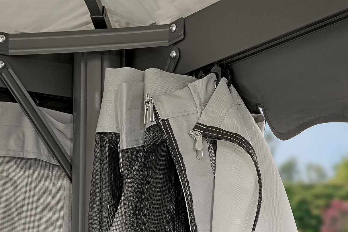 Roma Heavy Duty Gazebo 3 x 3 m with Curtains