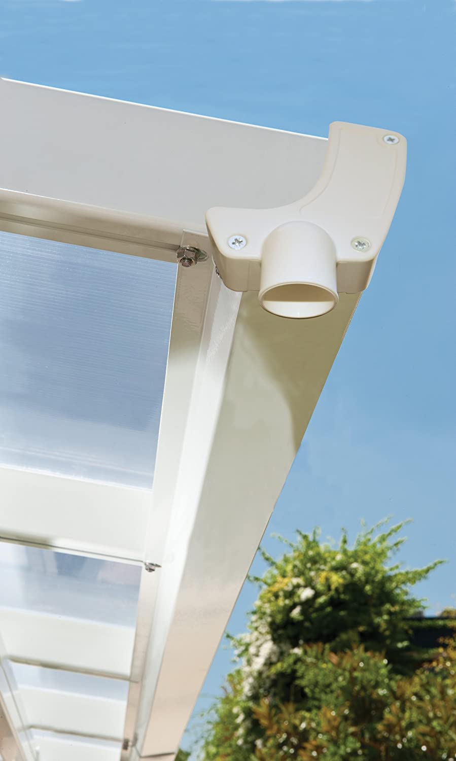 Feria Patio Cover 4m x 6m - White Frame & Clear Polycarbonate