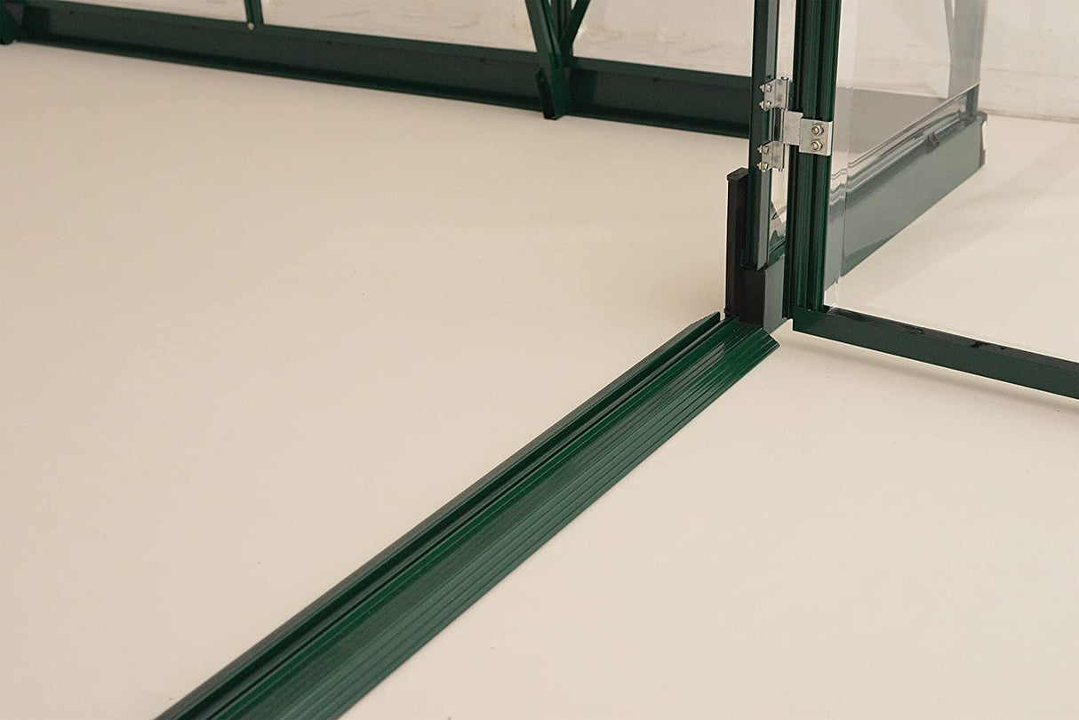 Balance 8' x 8' Greenhouse - Green Frame & Hybrid Polycarbonate Panels