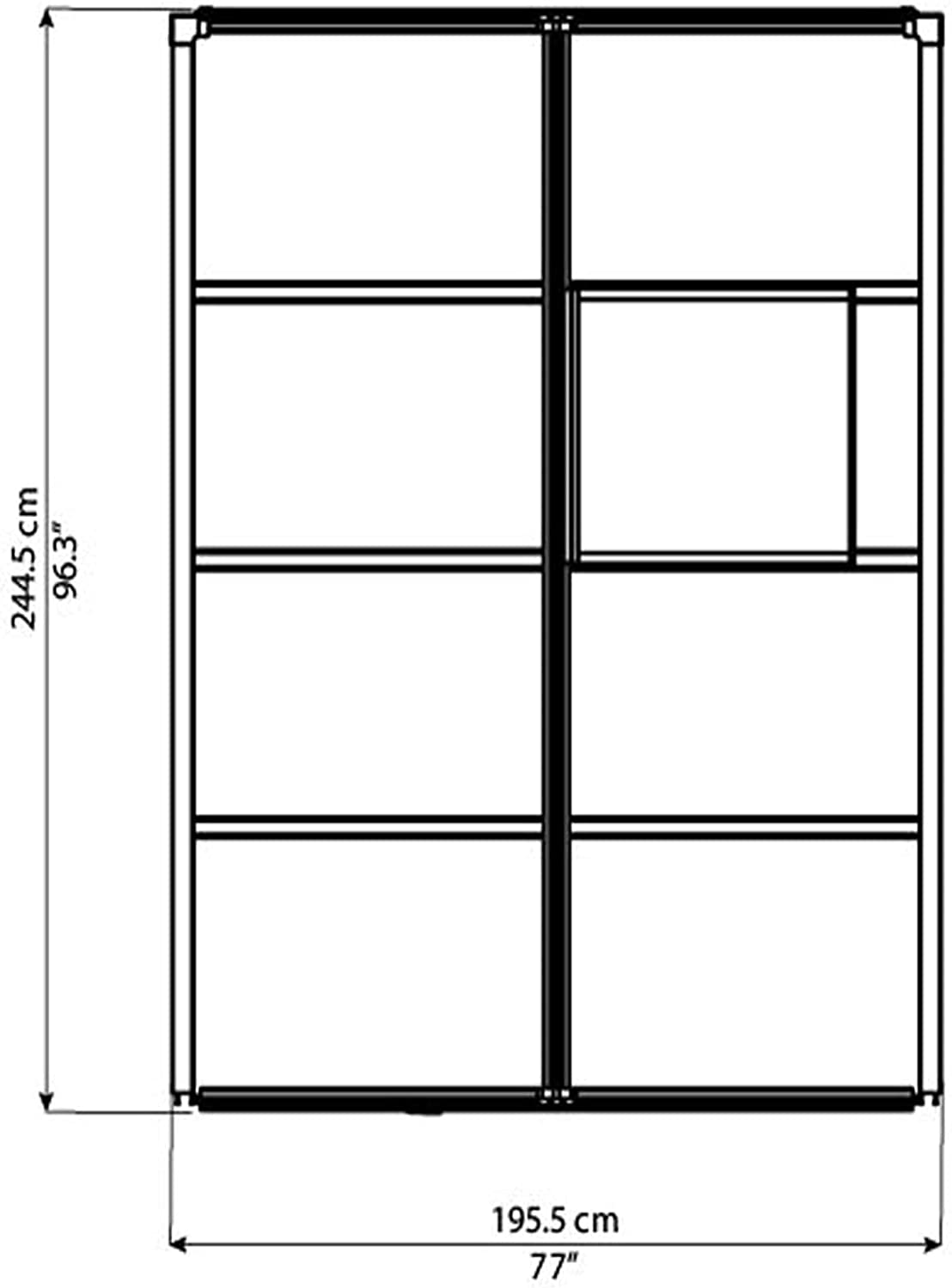 Glory 6' x 8' Greenhouse - Grey Frame & Multiwall Polycarbonate Panels