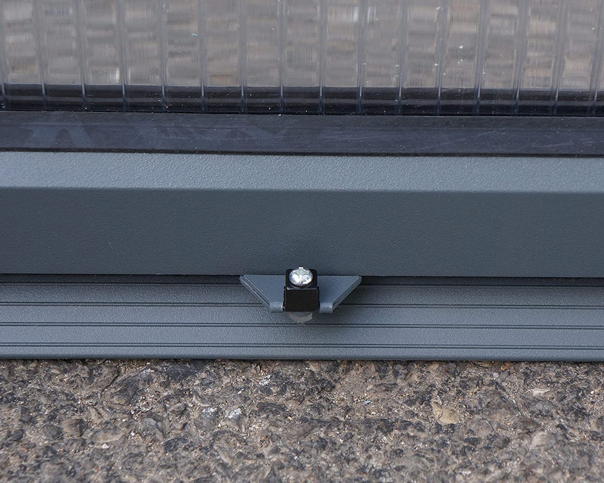 Glory 8' x 16' Greenhouse - Grey Frame & Multiwall Polycarbonate Panels