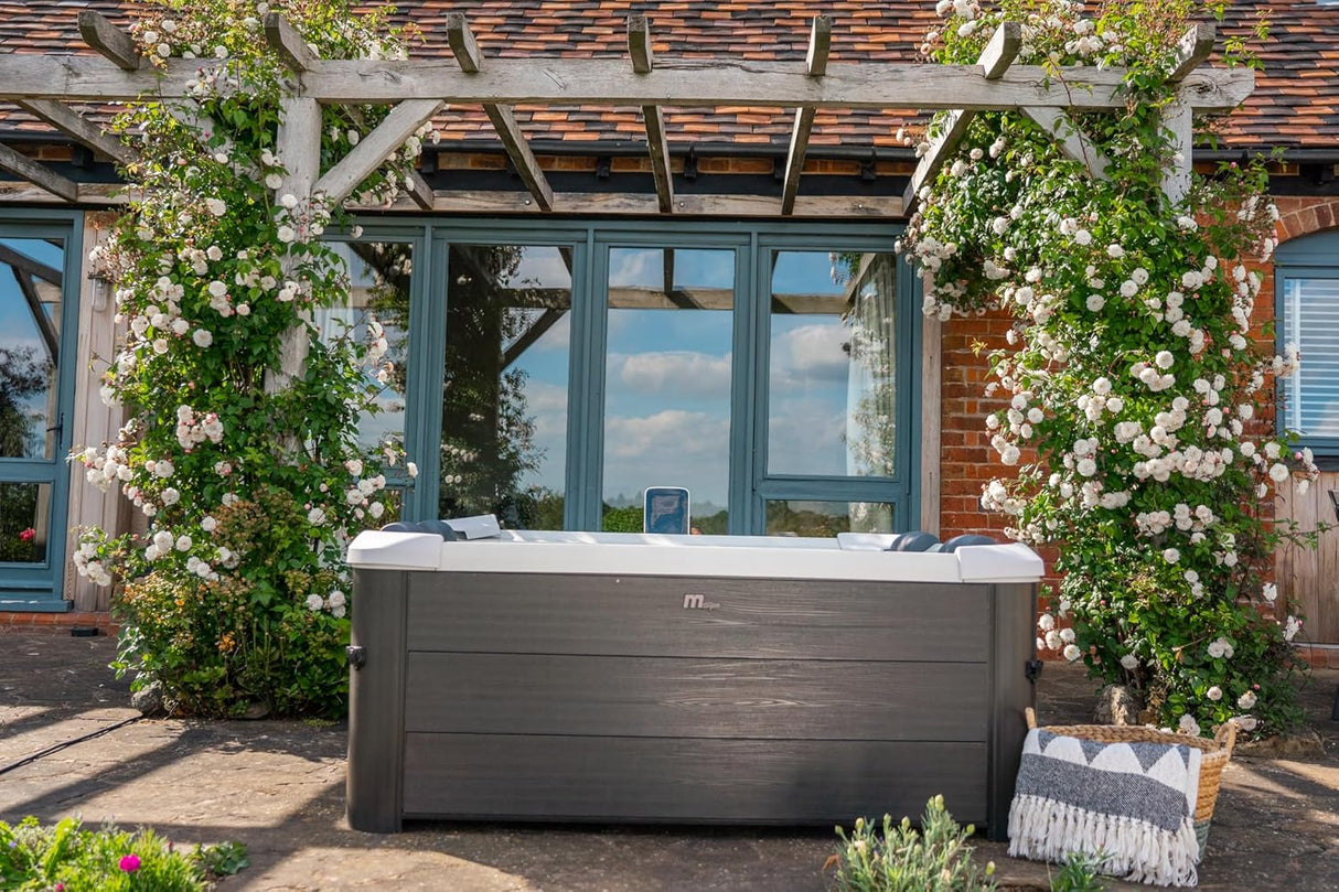 MSpa Oslo Hot Tub with Wi-Fi Control LED Lighting Hydrotherapy Jets and Cover