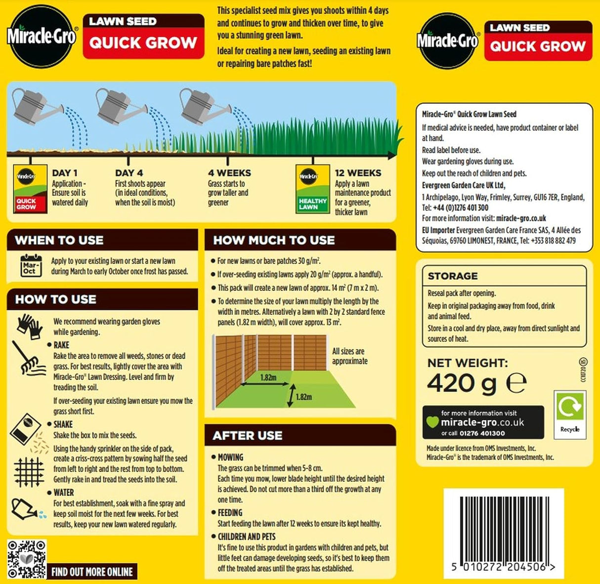 Quick Grow Lawn Seed 16m2