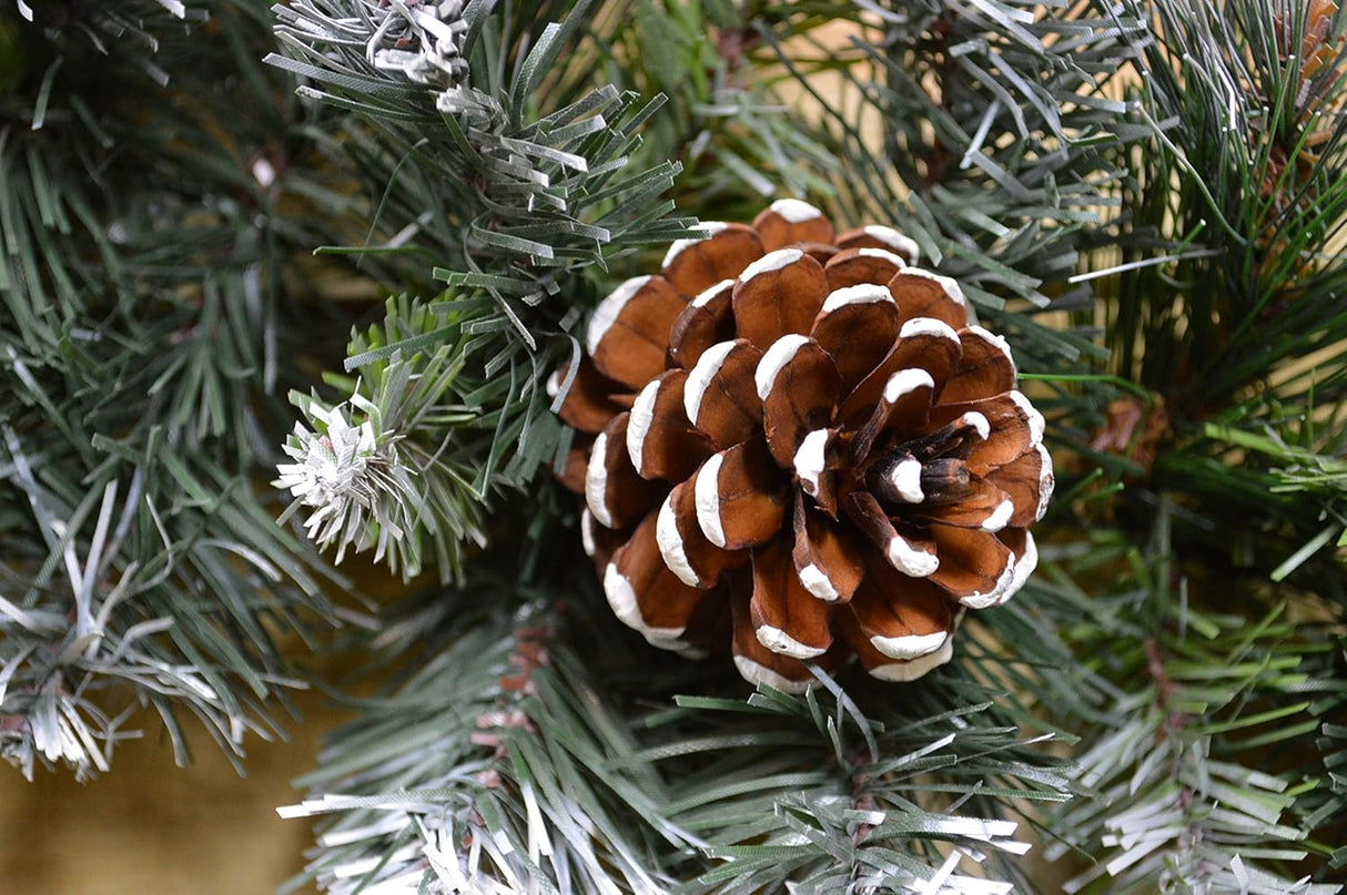90cm/3ft Frosted Glacier Christmas Swag with Pine Cones