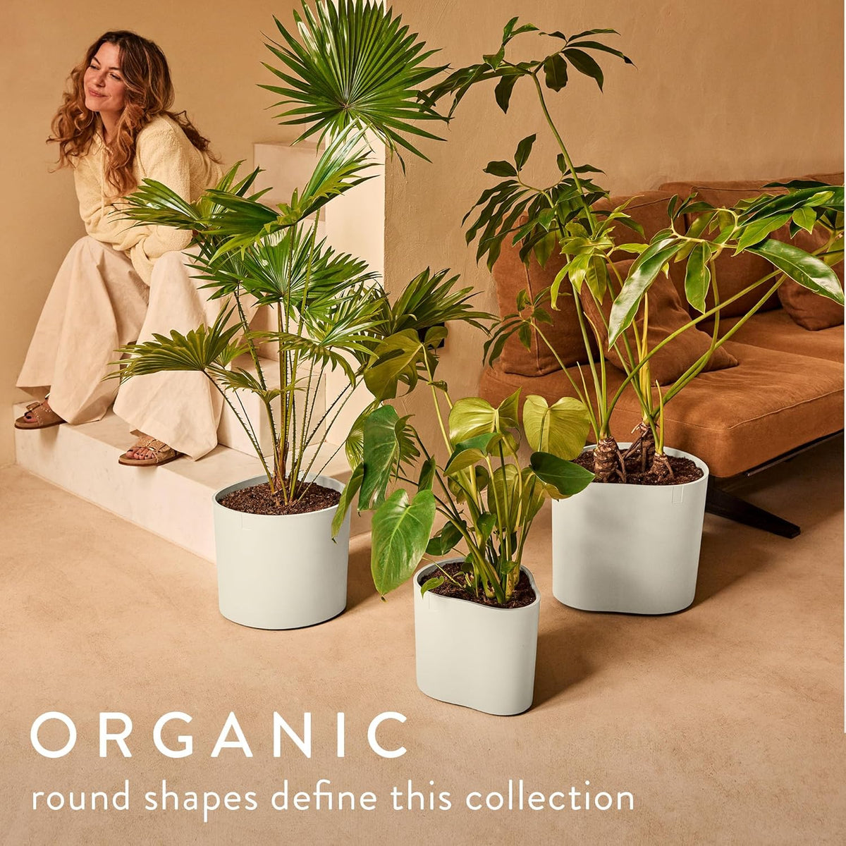 Eden 25cm Indoor / Outdoor Plant Pot - Linen White