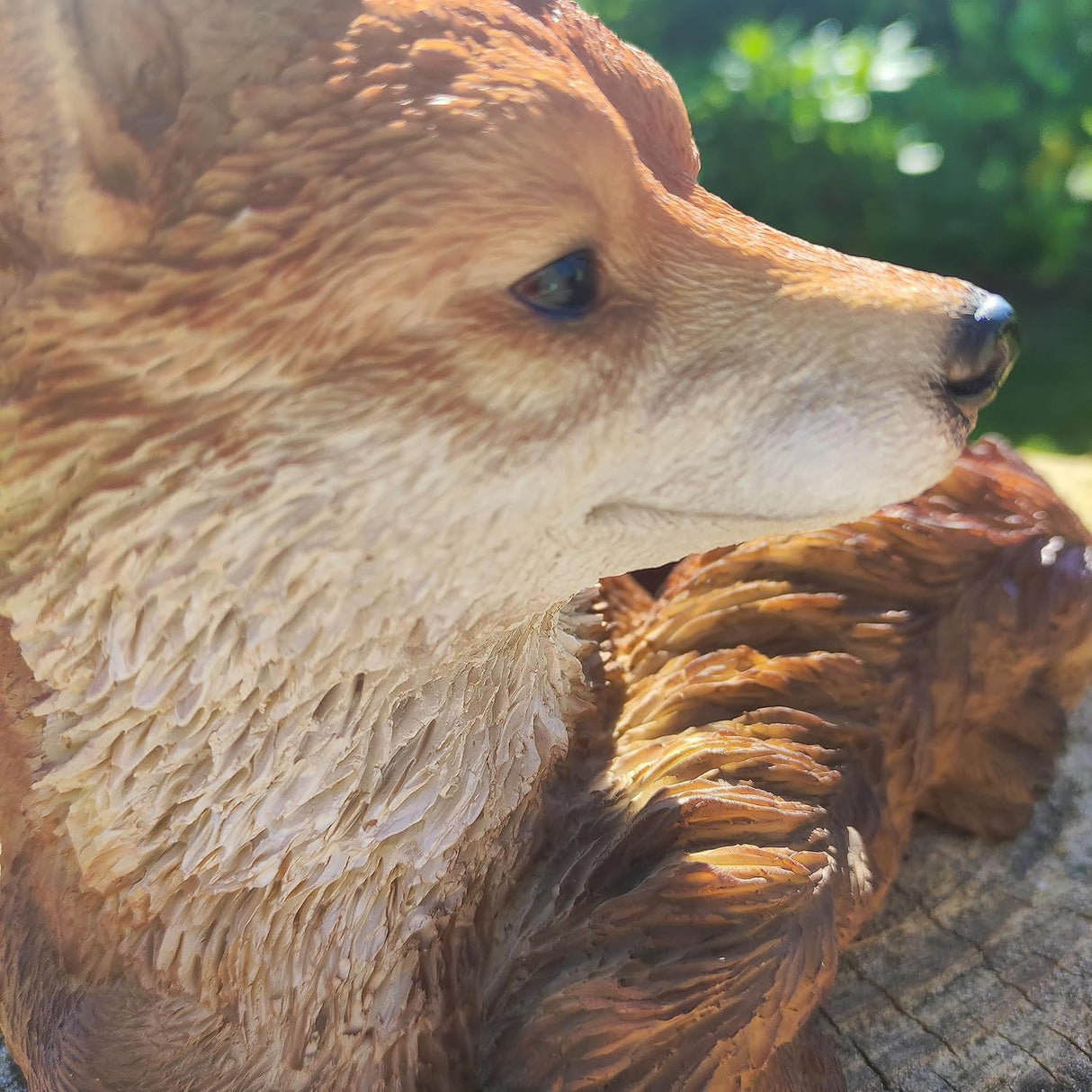 Resting Fox Cub Garden Ornament