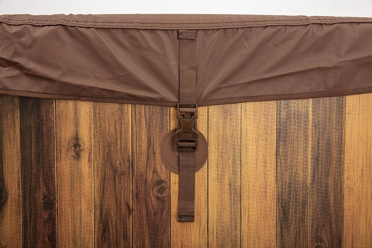 Lay-Z-Spa Helsinki Hot Tub, 180 AirJet Wood Effect Inflatable Spa, 5-7 Person