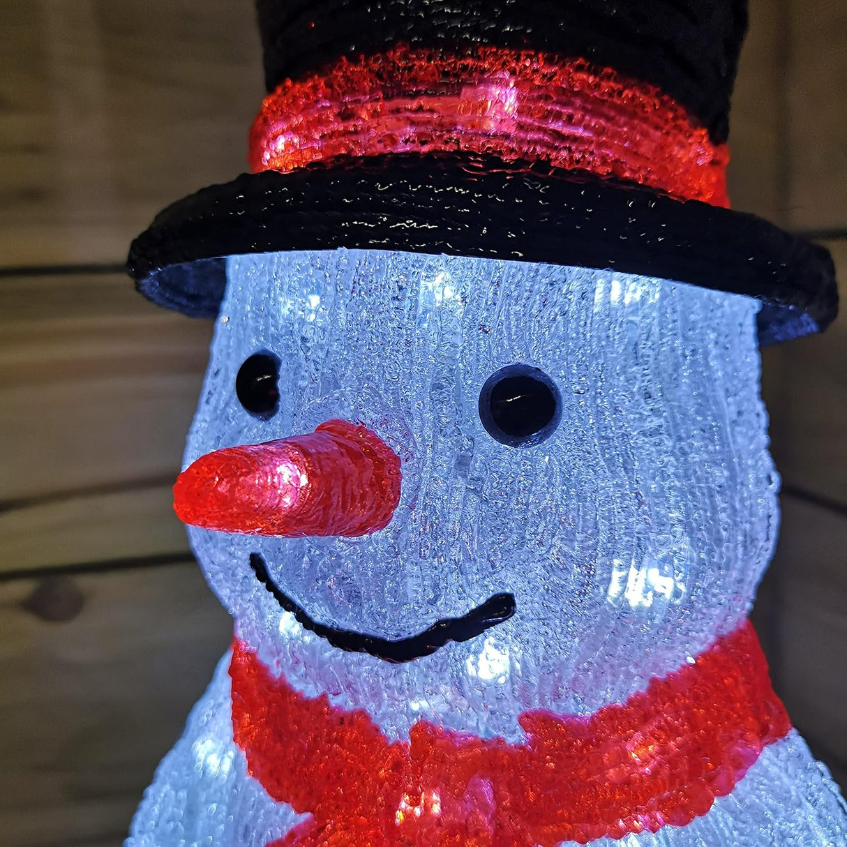 52.5cm Acrylic Standing Snowman with 100 White LEDs