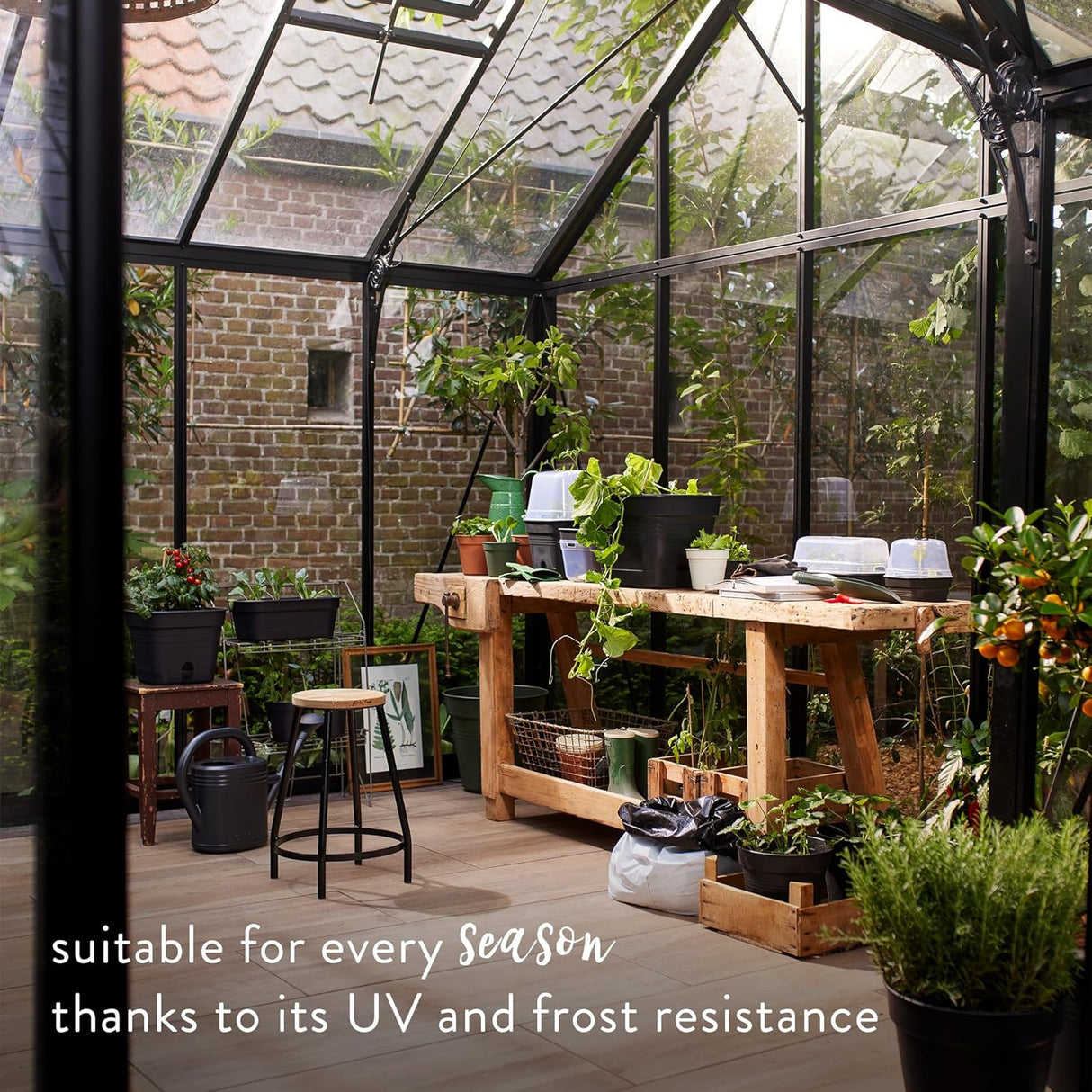 Green Basics Square All in 1 Growpot 25cm - Leaf Green