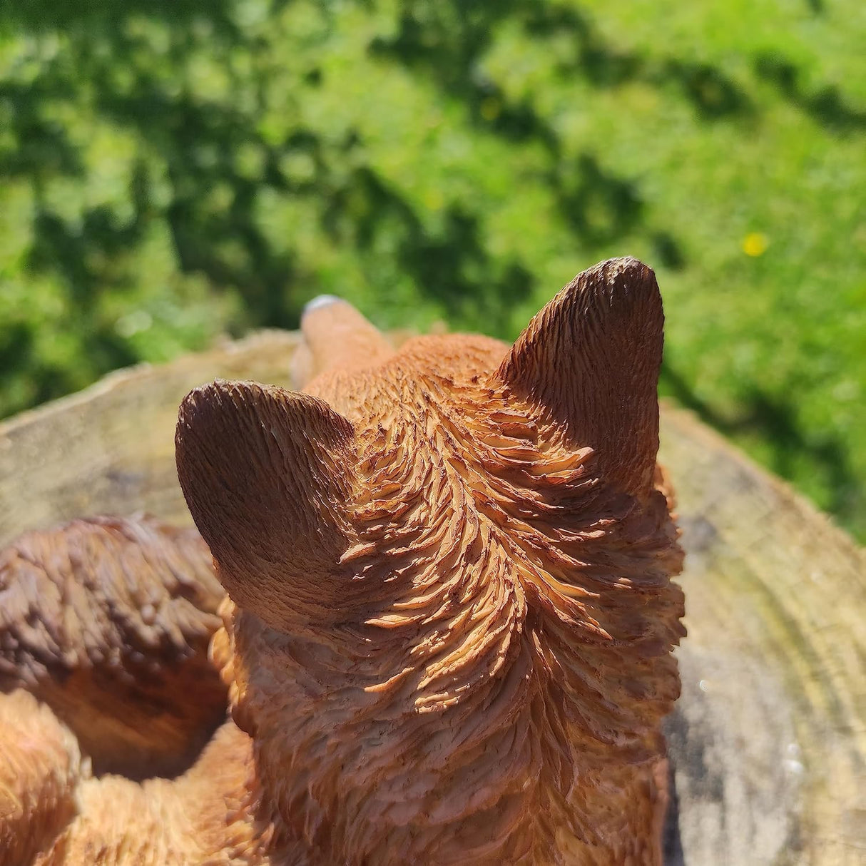 Resting Fox Cub Garden Ornament