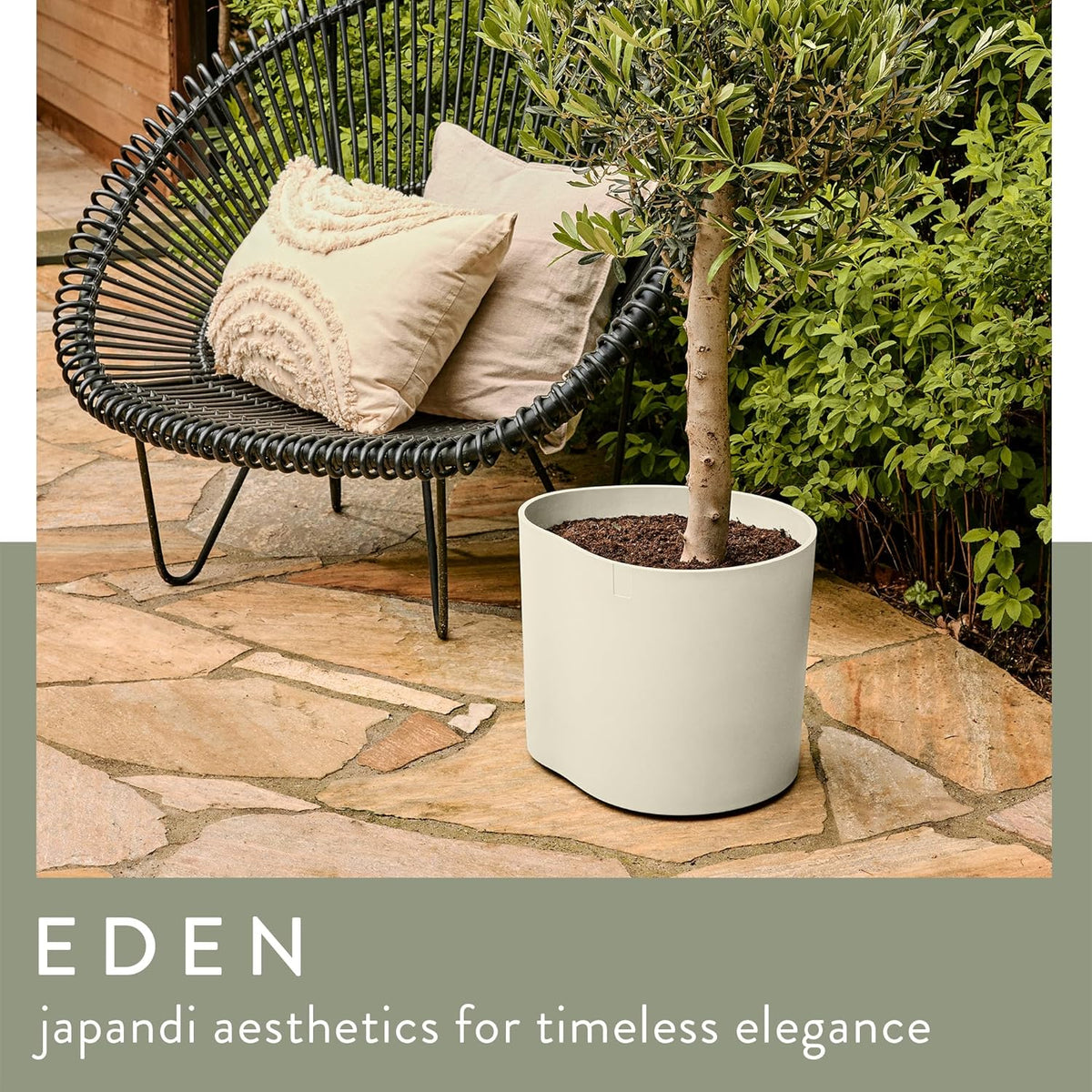 Eden 25cm Indoor / Outdoor Plant Pot - Linen White