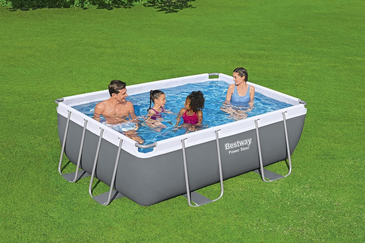 Bestway Power Steel Rectangular Swimming Pool, 3662 Litres