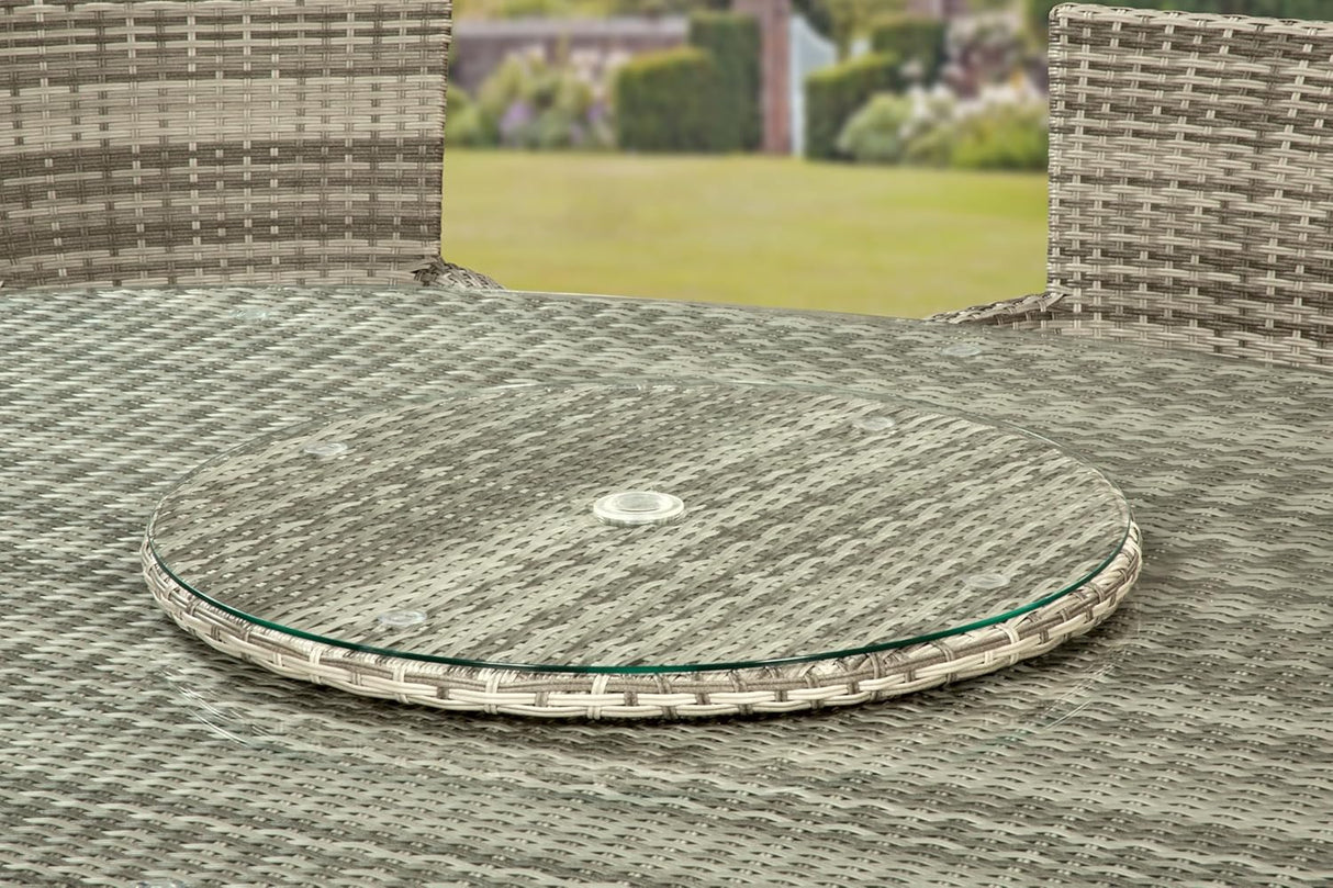 Sarasota 8 Seat Oval Dining Set in Grey