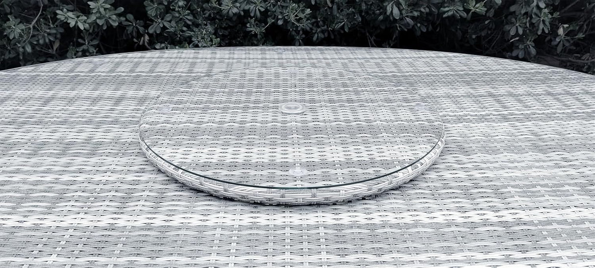 Sarasota 8 Seat Oval Dining Set in Grey