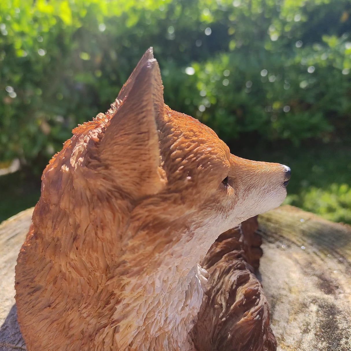 Resting Fox Cub Garden Ornament
