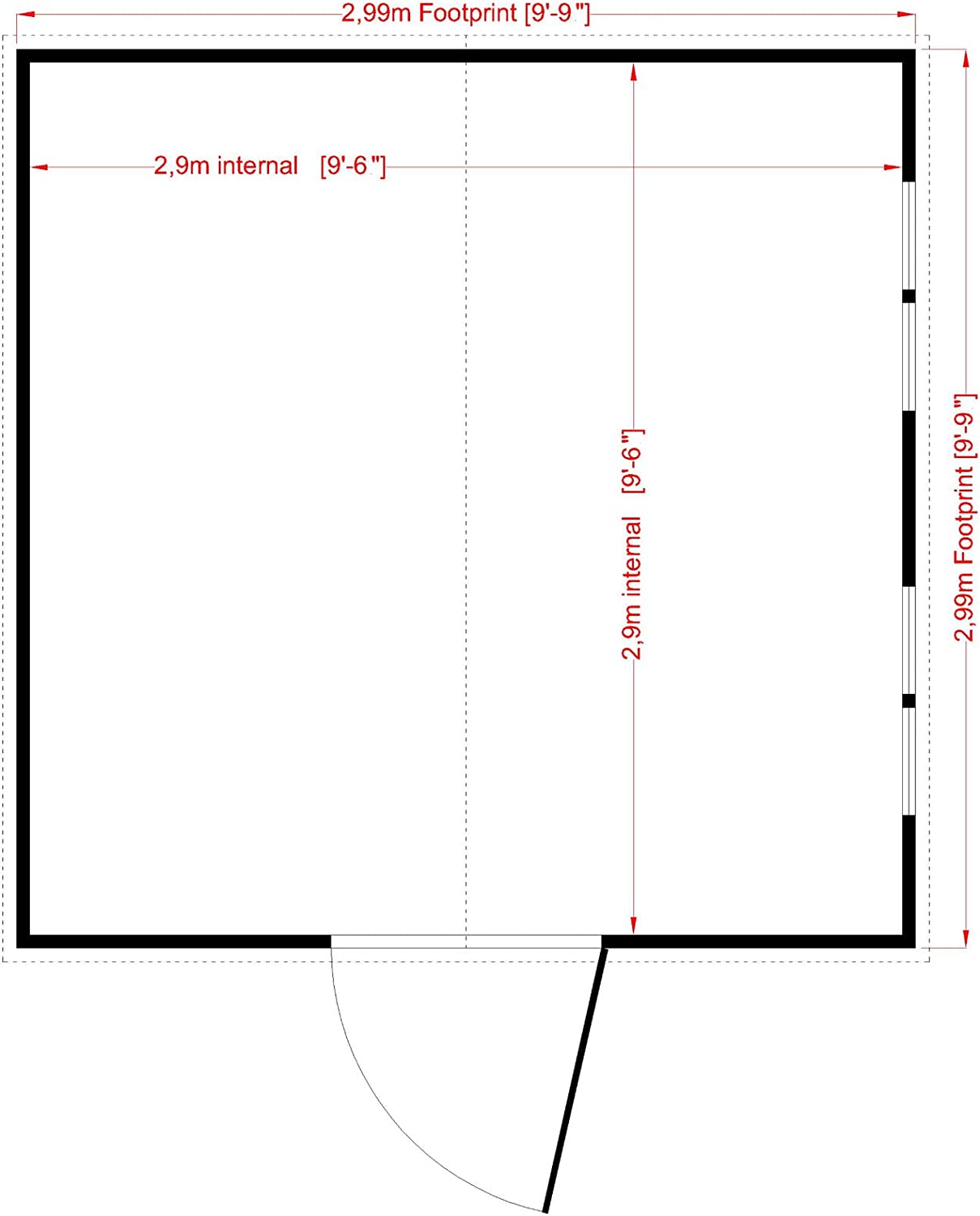 Shire Security Apex 10x10 Single Door Shed