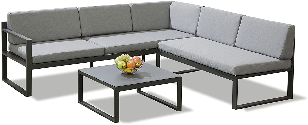 Sydney Large Corner Lounge Set with Built in Sun Lounger
