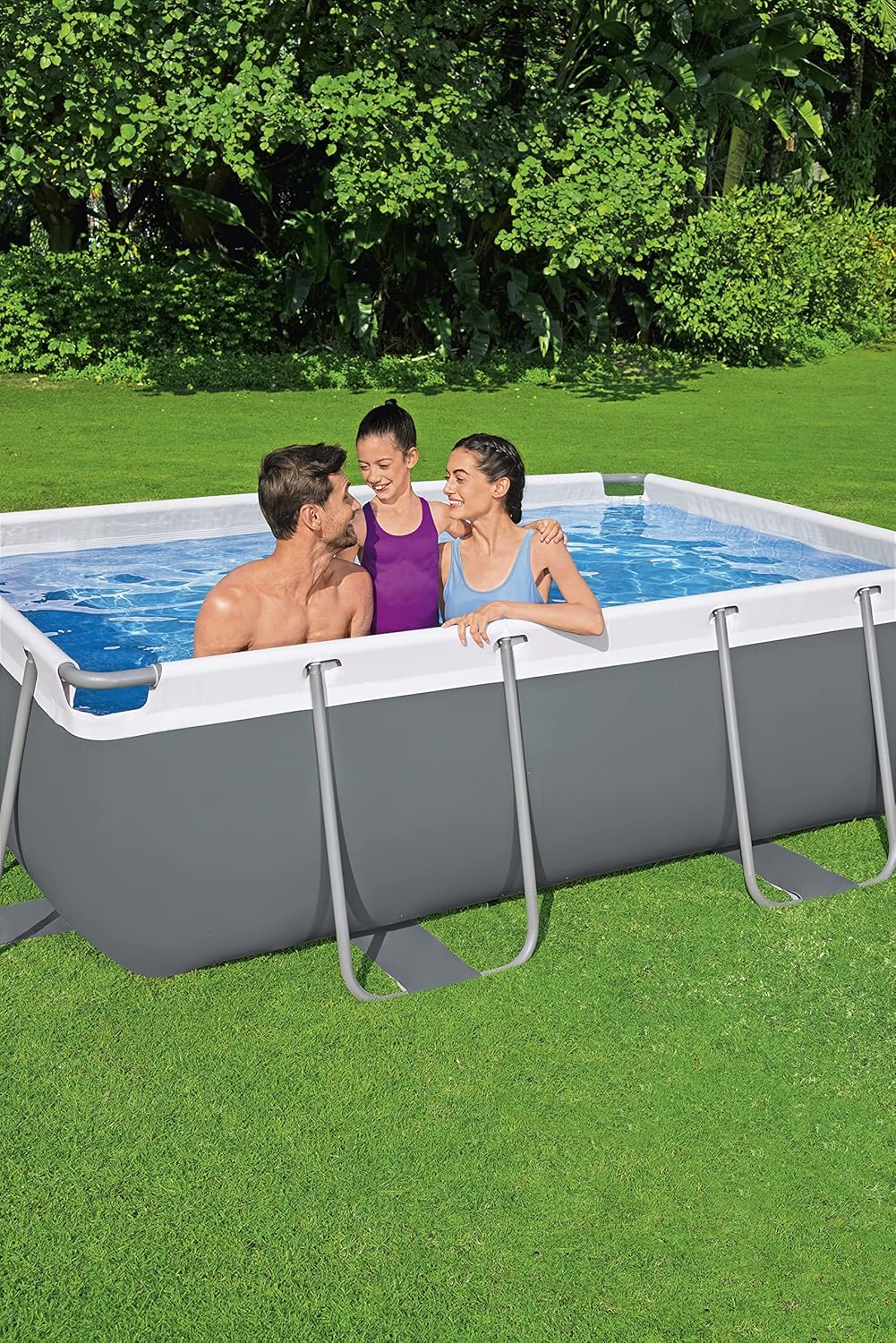 Bestway Power Steel Rectangular Swimming Pool, 3662 Litres