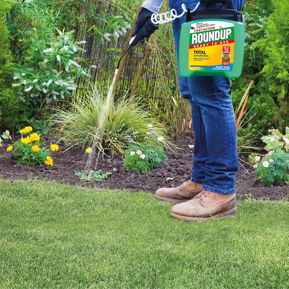 Roundup Fast Action Weedkiller Pump 'N Go Ready To Use Spray - 5L