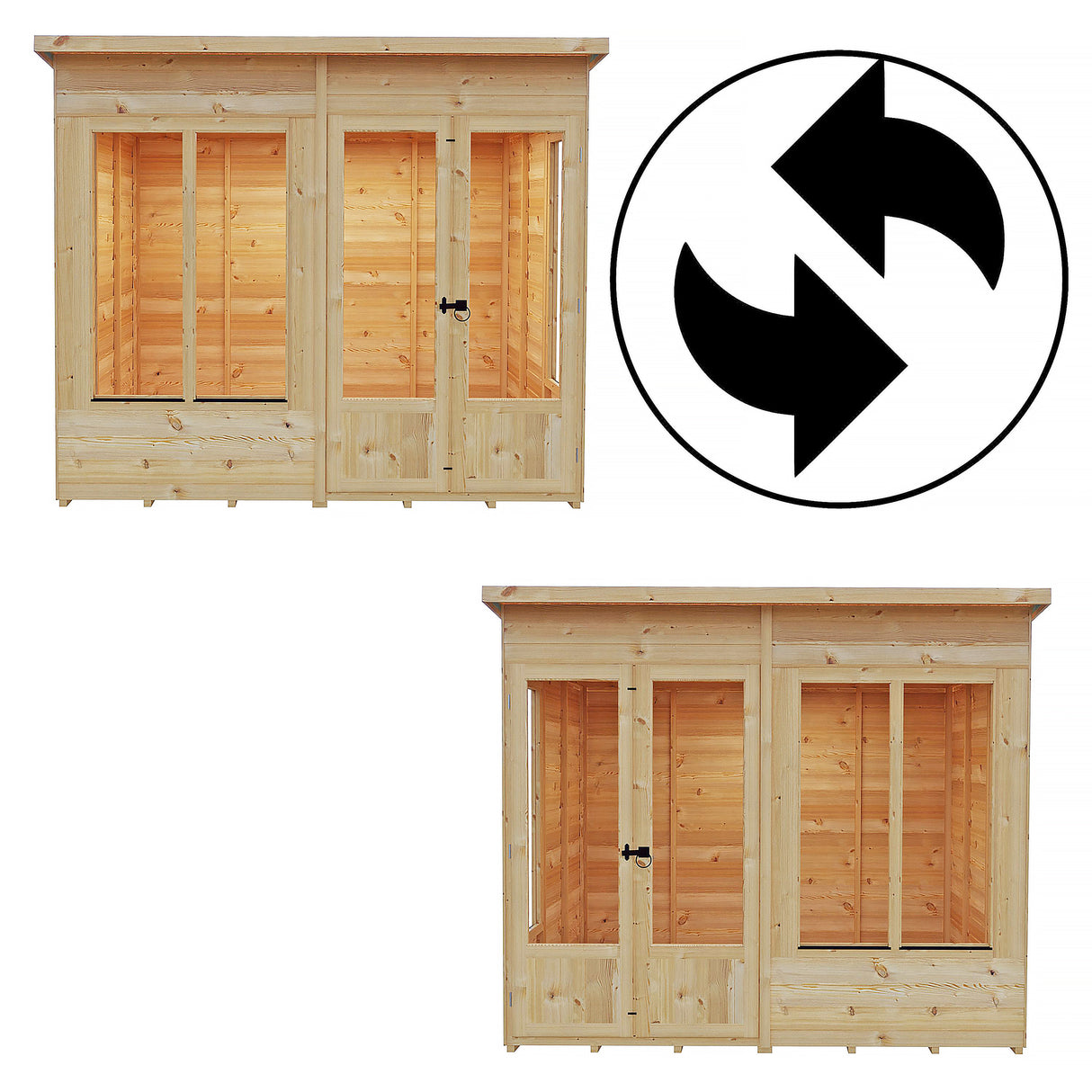 Alora 8 ft x 6 ft Pent Overlap Sumerhouse