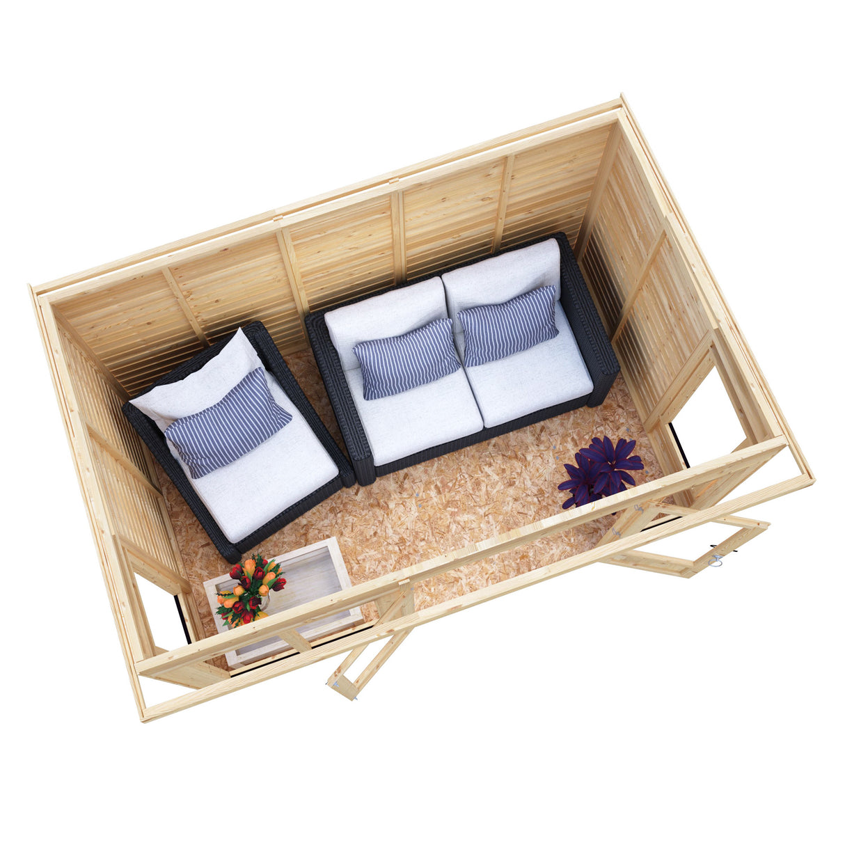 Alora 10 ft x 6 ft Pent Overlap Sumerhouse