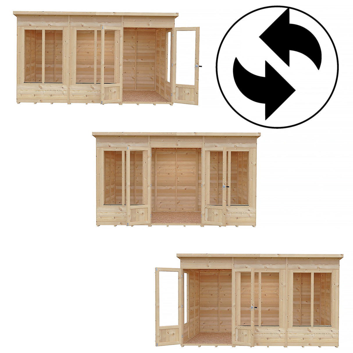 Alora 12 ft x 6 ft Pent Overlap Sumerhouse