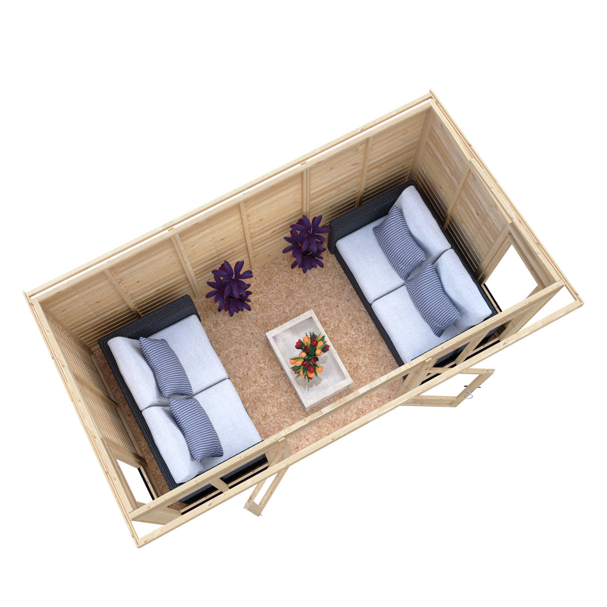 Alora 12 ft x 6 ft Pent Overlap Sumerhouse