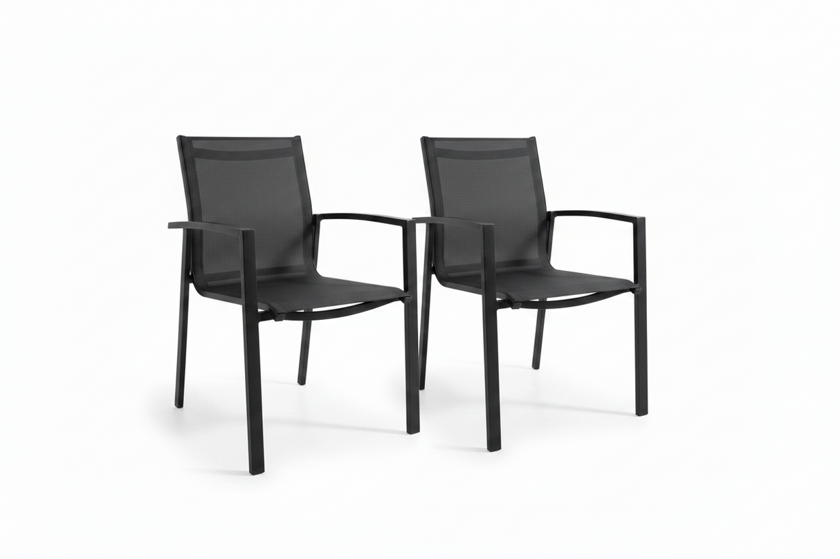 Anzio Aluminium Rattan Dining Chairs Only- x2