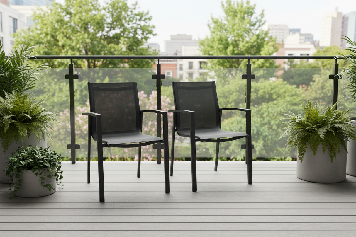 Anzio Aluminium Rattan Dining Chairs Only- x2