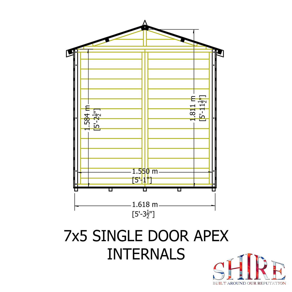 Shire Shiplap Apex Shed 7x5
