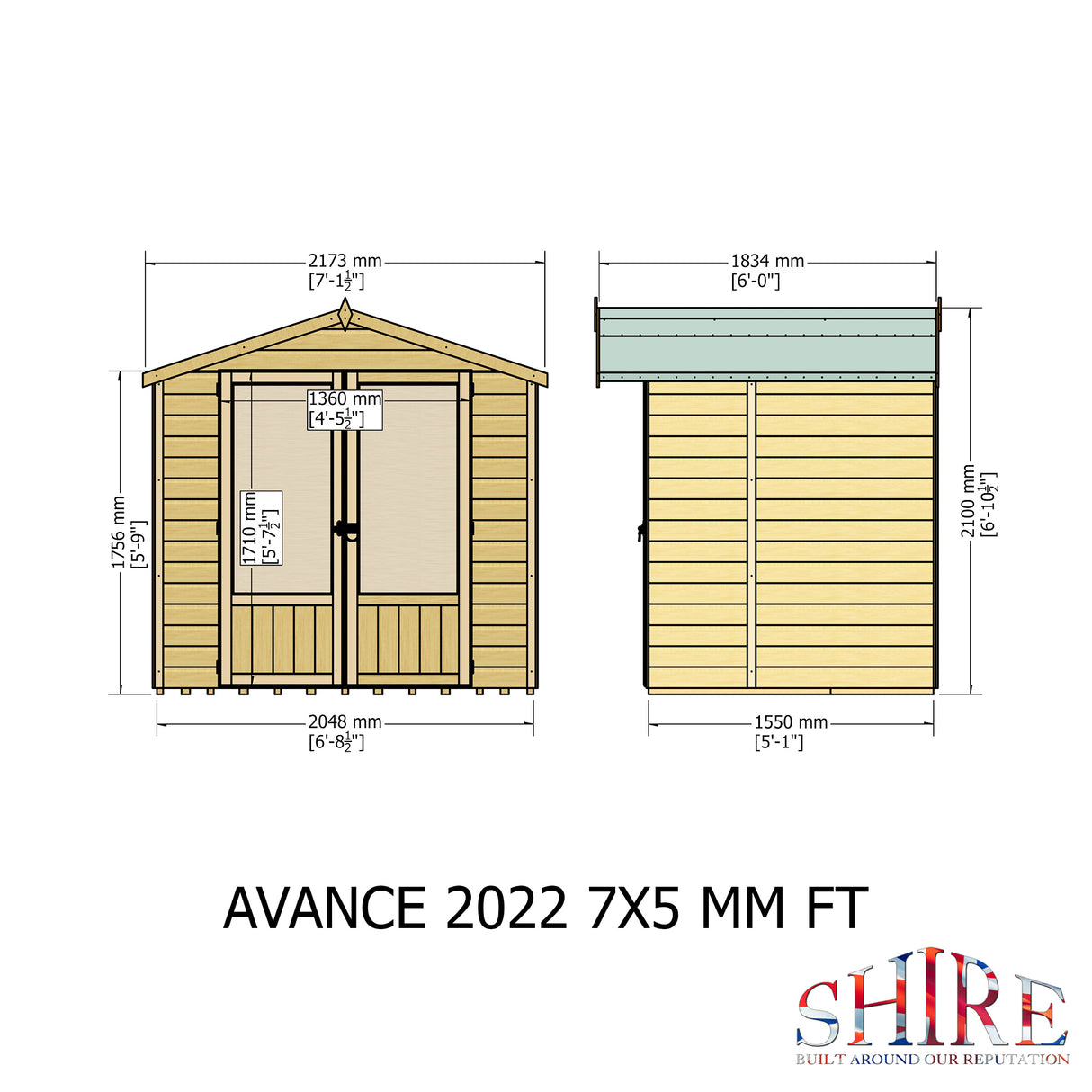Shire Avance 7x5 Summer House