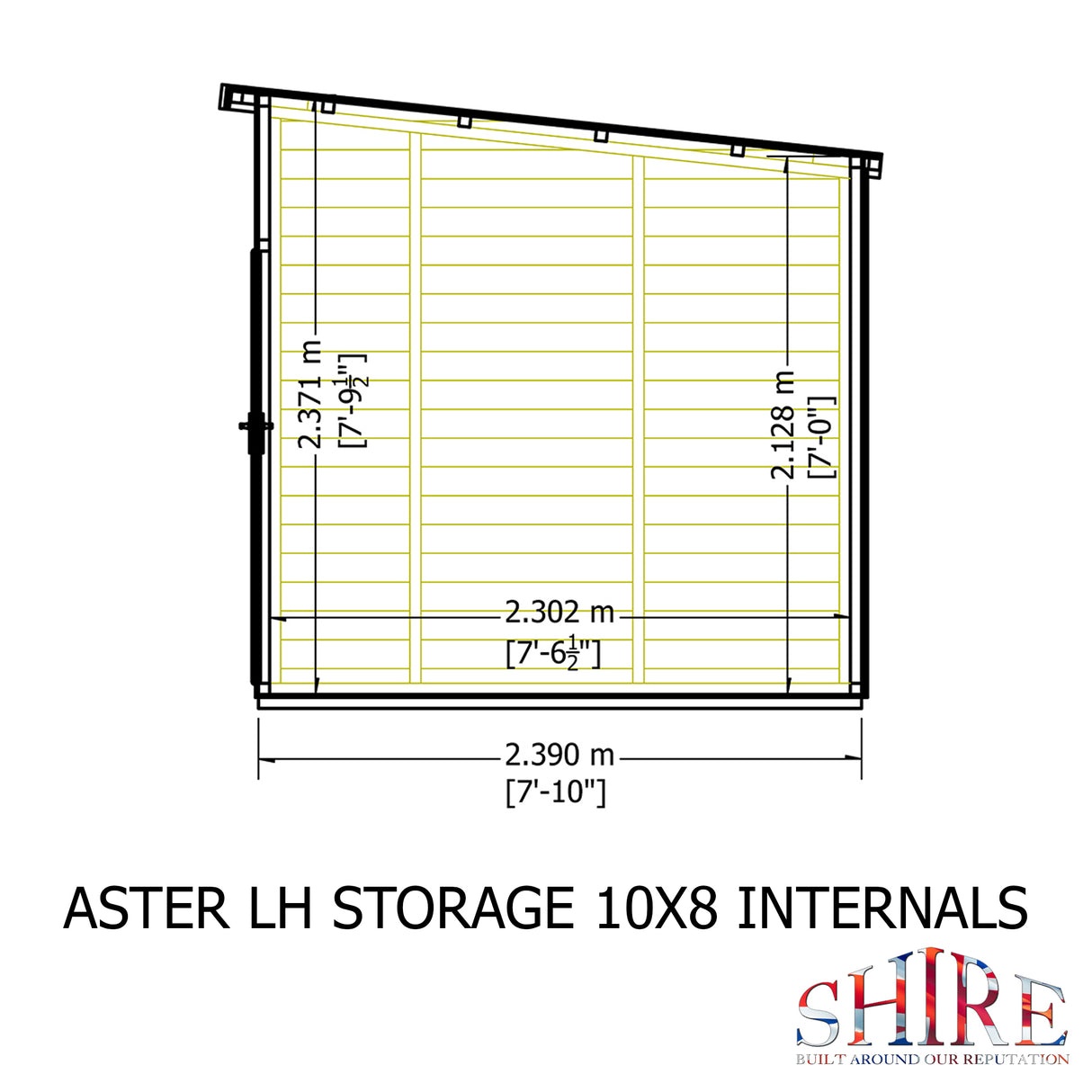 Shire Aster 10x8 Summerhouse Left Hand Store Version