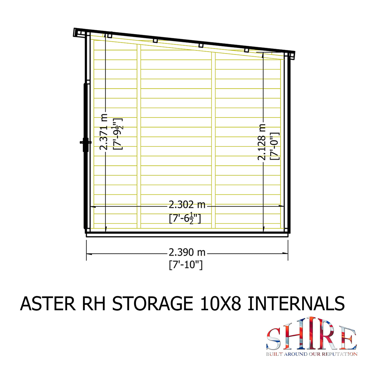 Shire Aster 10x8 Summerhouse Right Hand Store Version