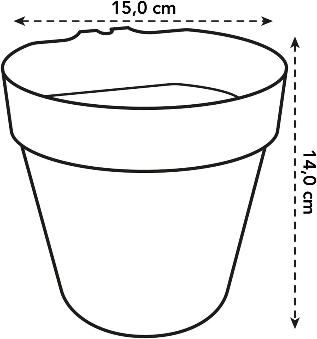 Loft Urban Green Wall Pot Single 15cm -Anthracite