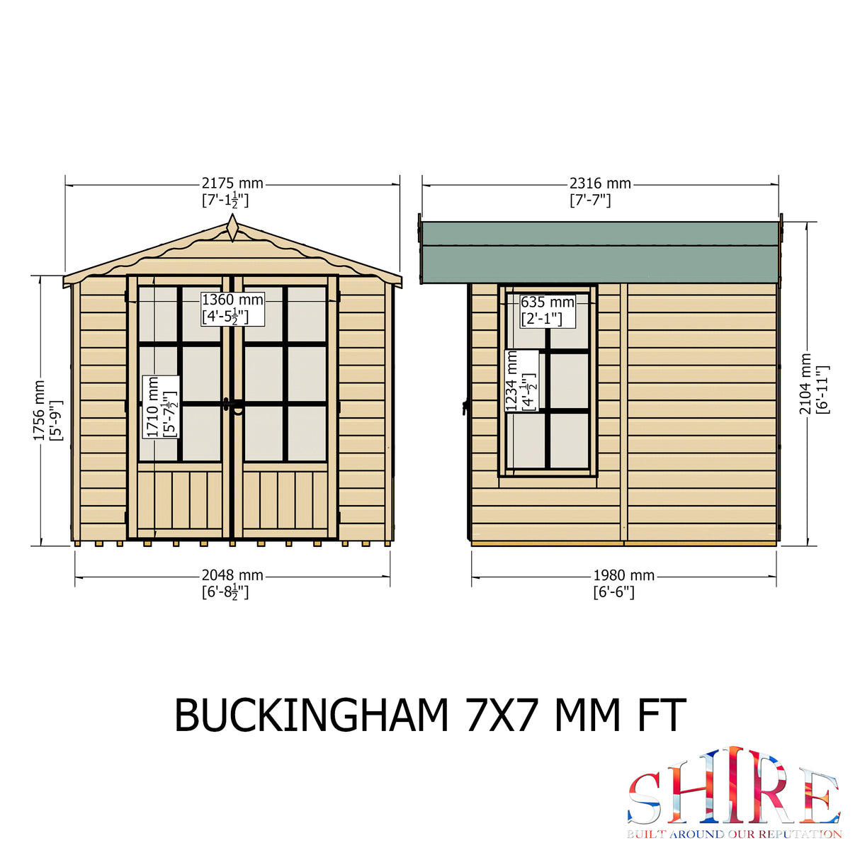 Shire Buckingham 7x7 Summerhouse