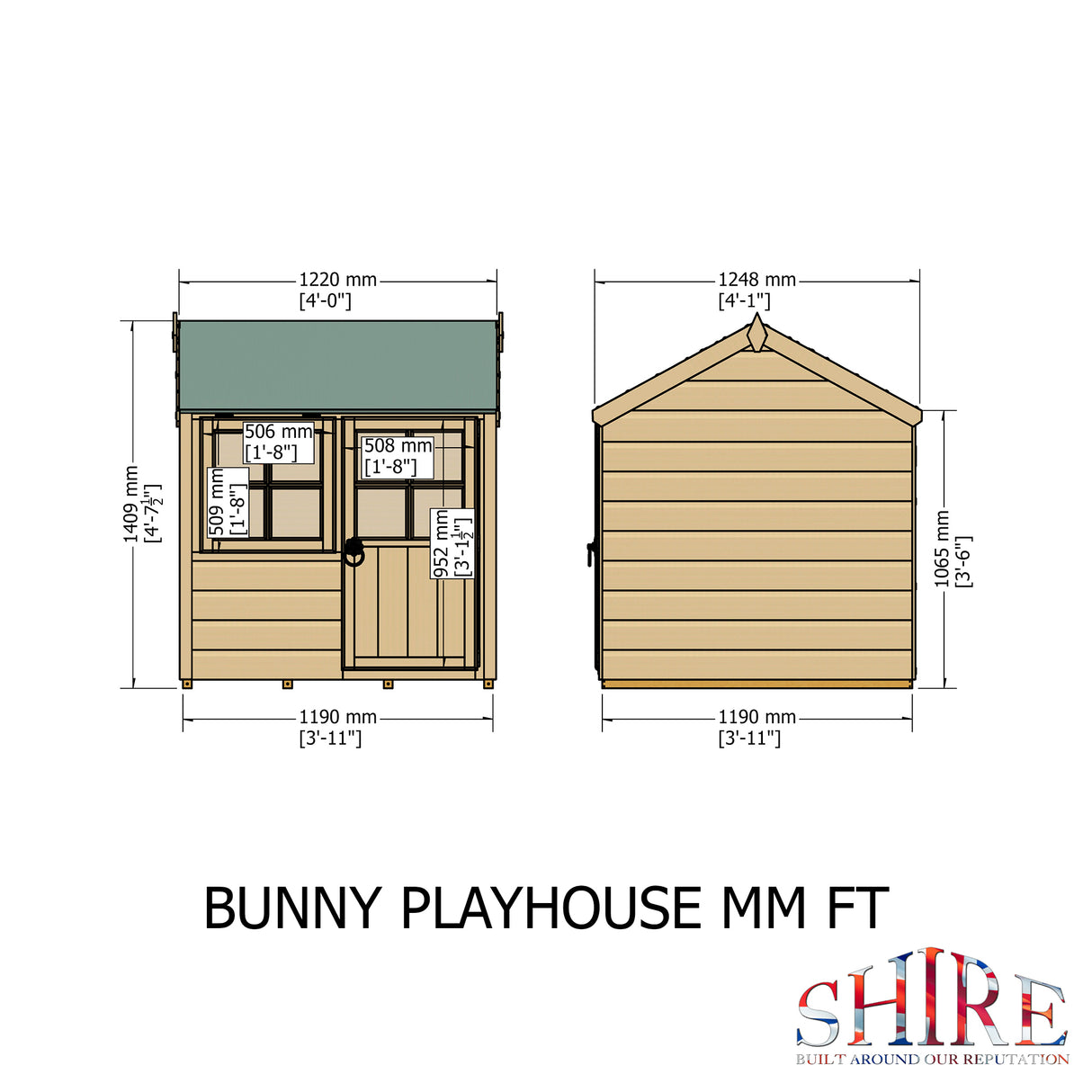 Shire 4x4 Bunny Playhouse