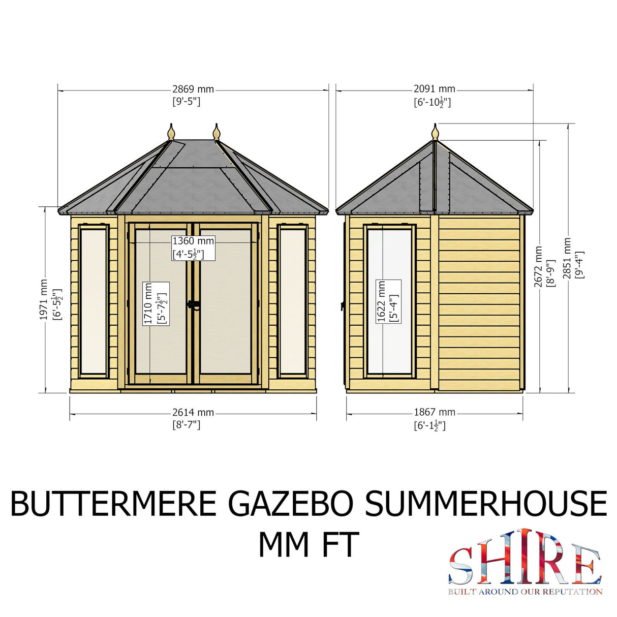 Buttermere 8 ft x 6 ft Summerhouse