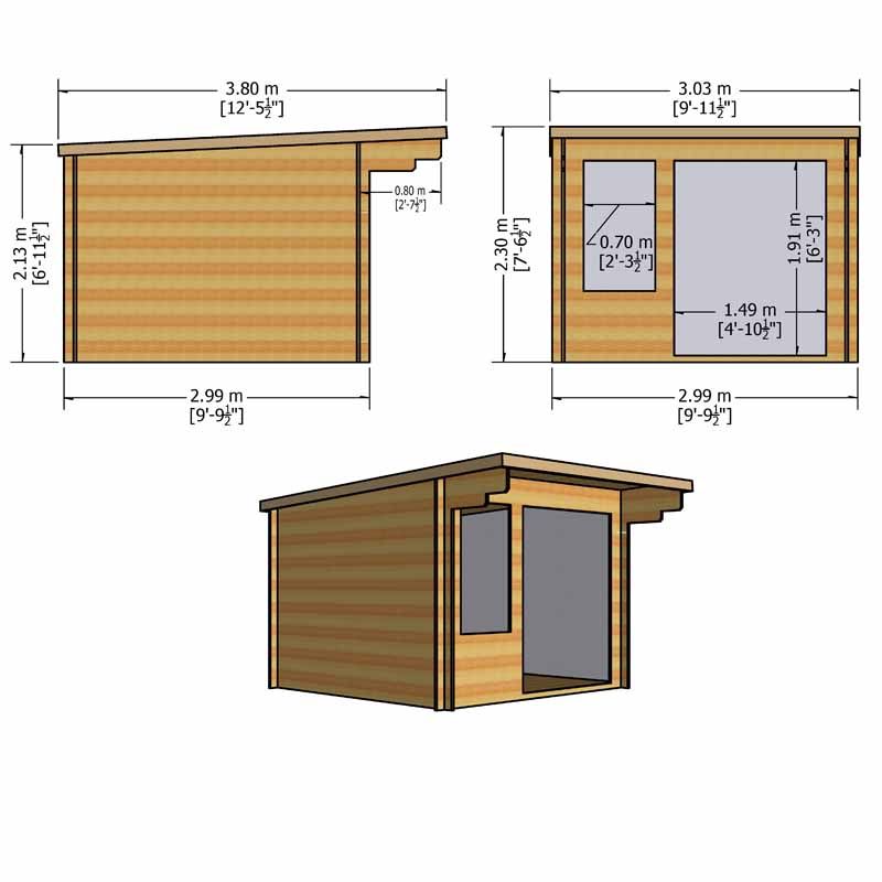 Shire Belgravia 10x10 28mm Log Cabin