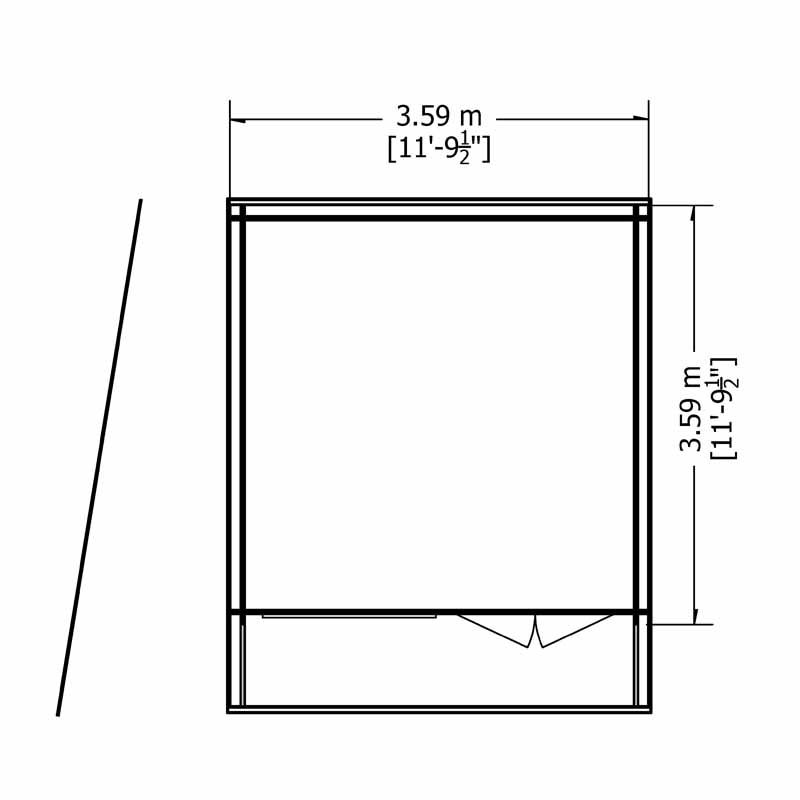 Shire Belgravia 12x12 28mm Log Cabin