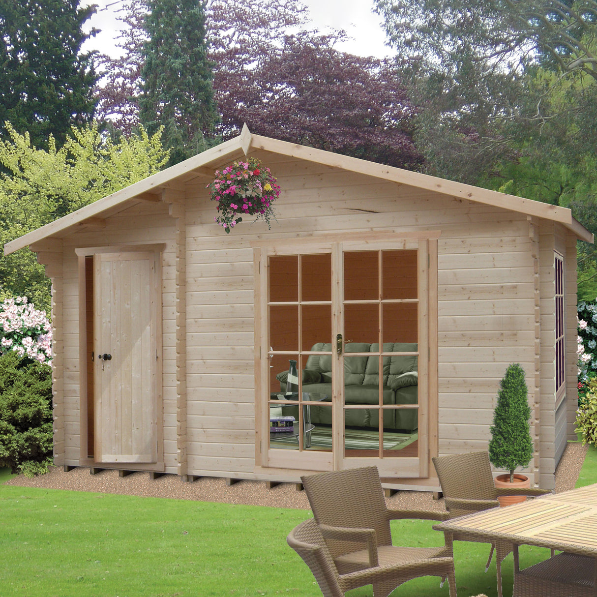 Shire Bourne 14x10 Log Cabin
