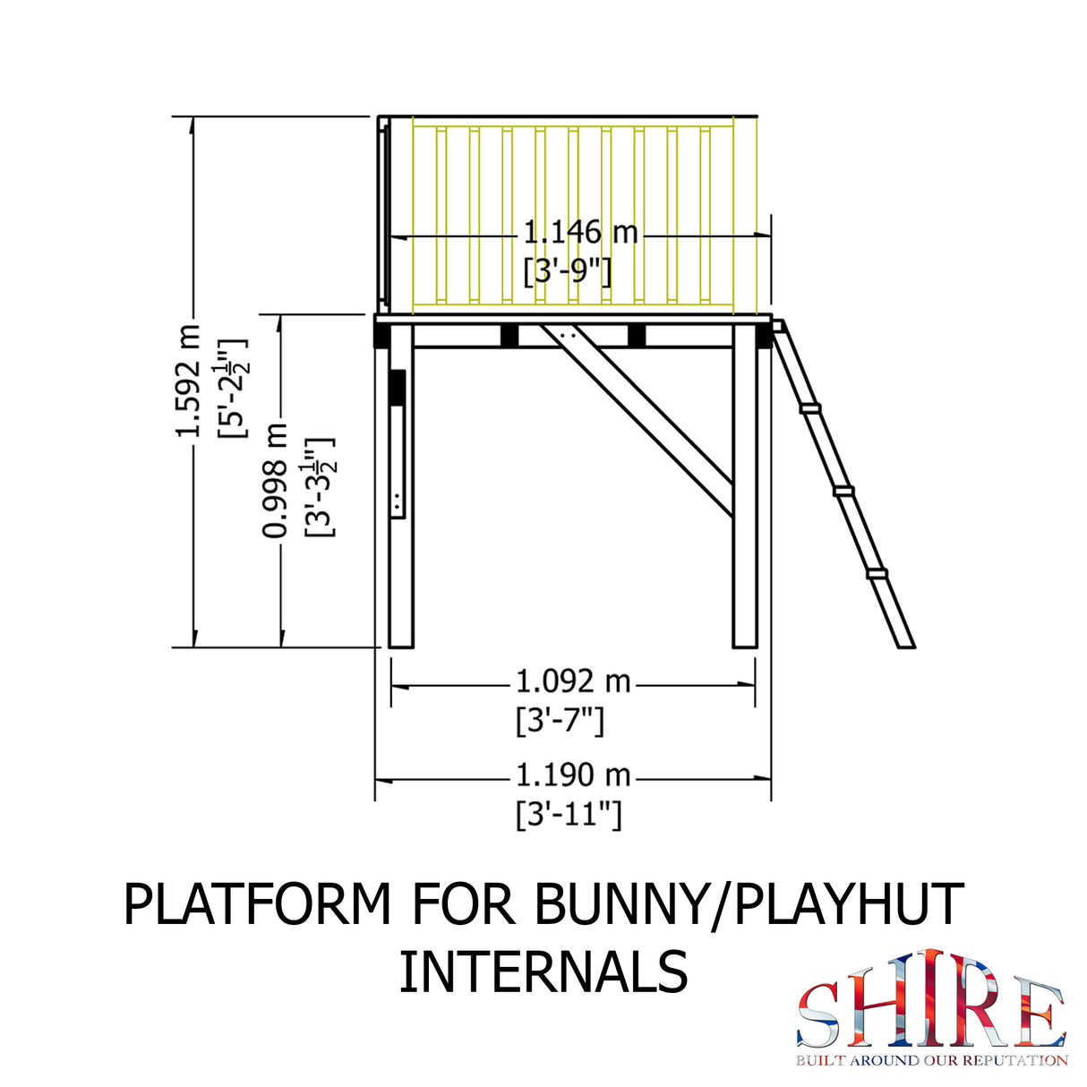 Shire Bunny + Platfom 6x4 Playhouse
