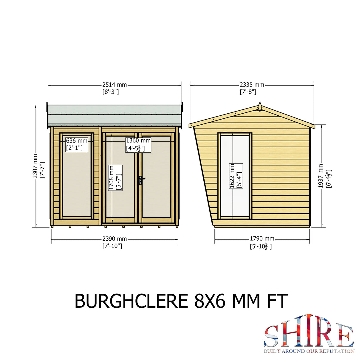 Shire Burghclere 8x6 Shiplap Summerhouse