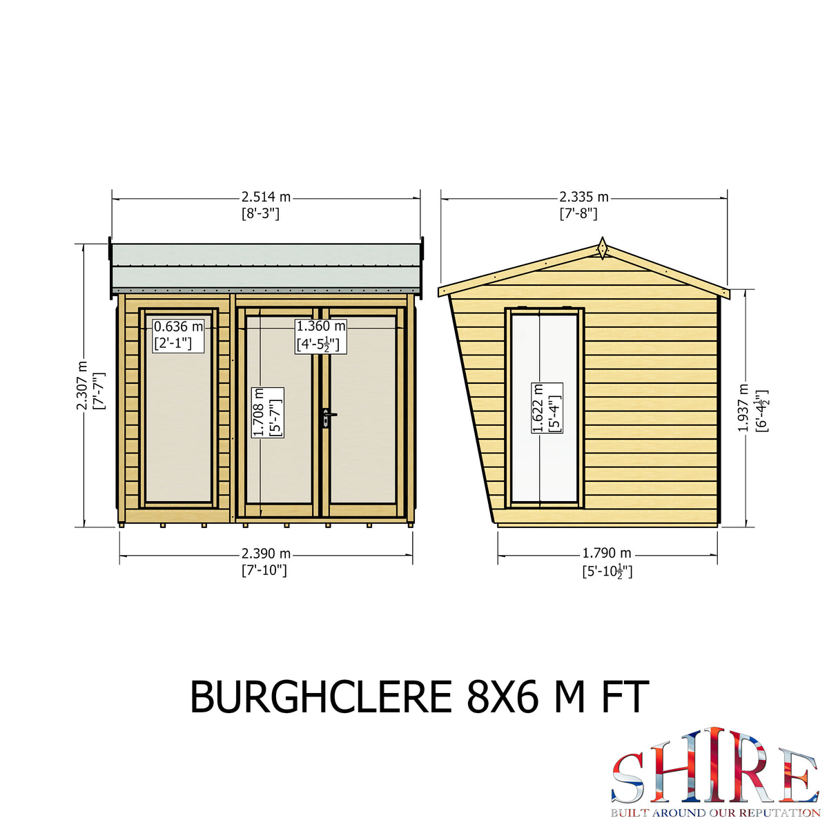 Shire Burghclere 8x6 Shiplap Summerhouse