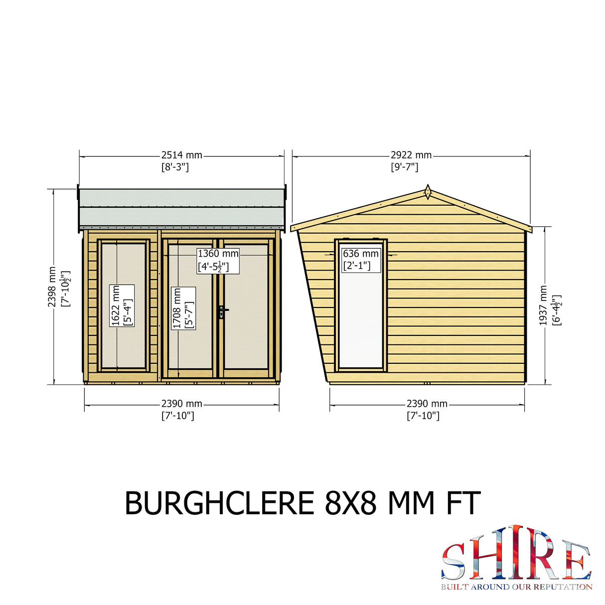 Shire Burghclere 8x8 Shiplap Summerhouse