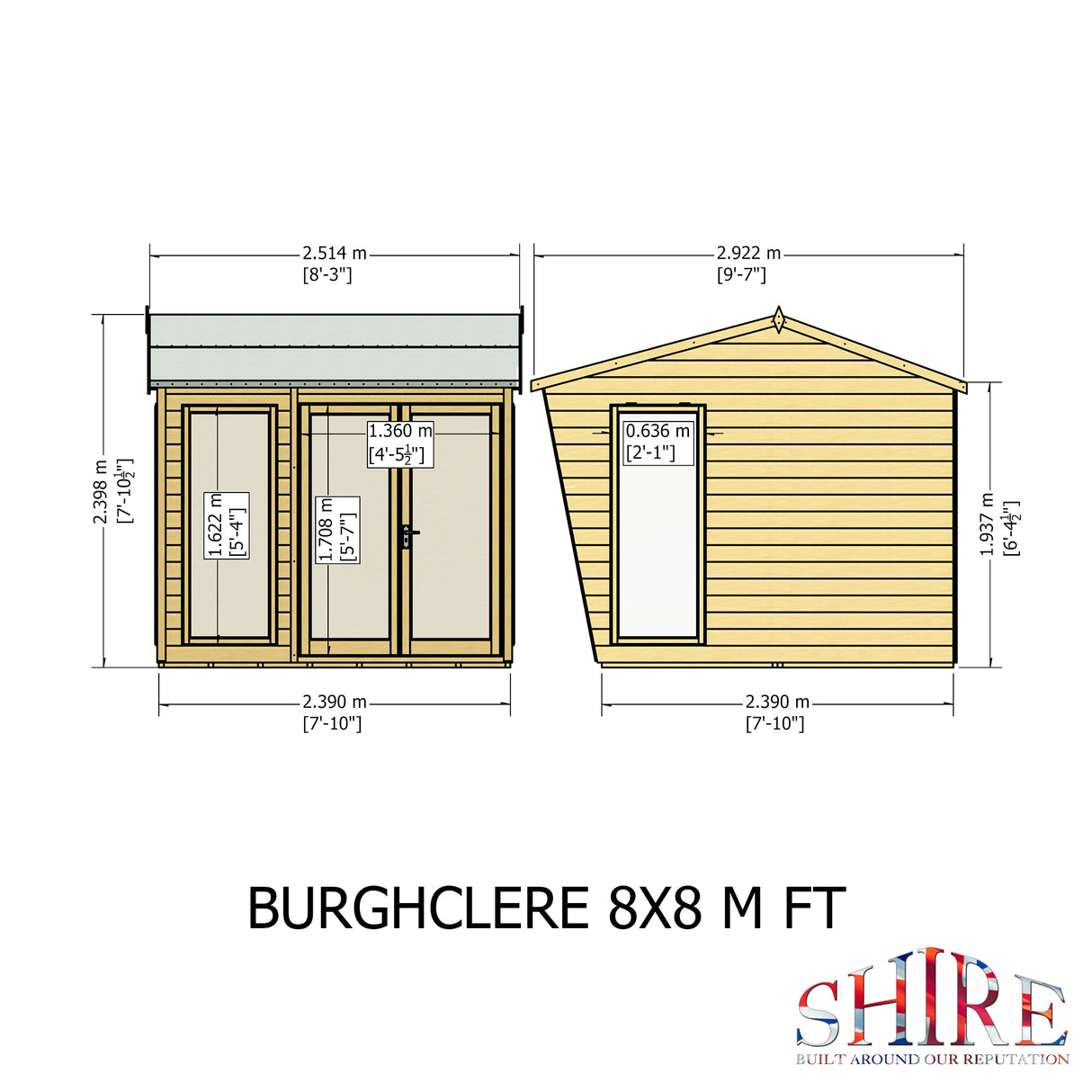 Shire Burghclere 8x8 Shiplap Summerhouse