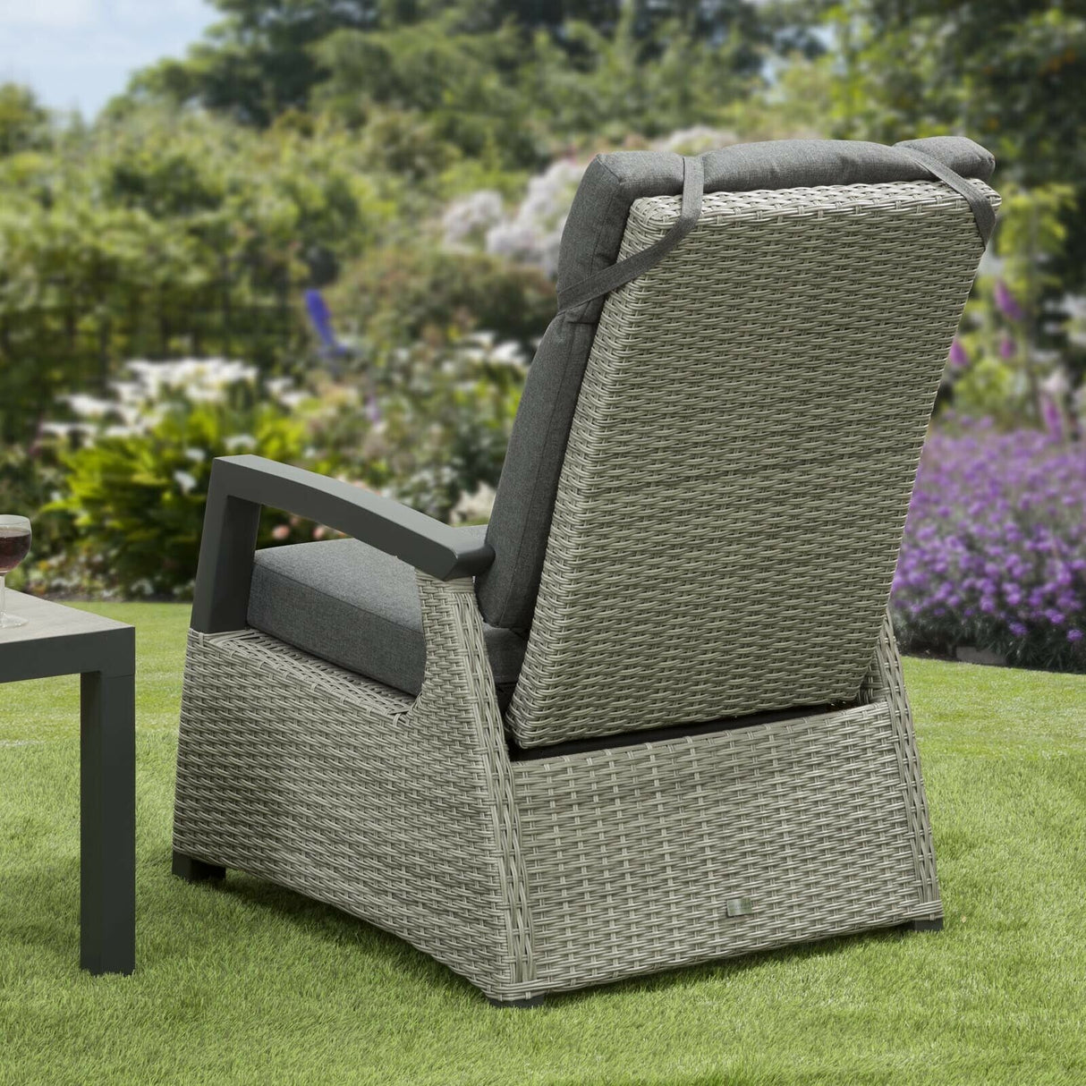 Camilla Rattan Reclining 4 Seat Dining Set