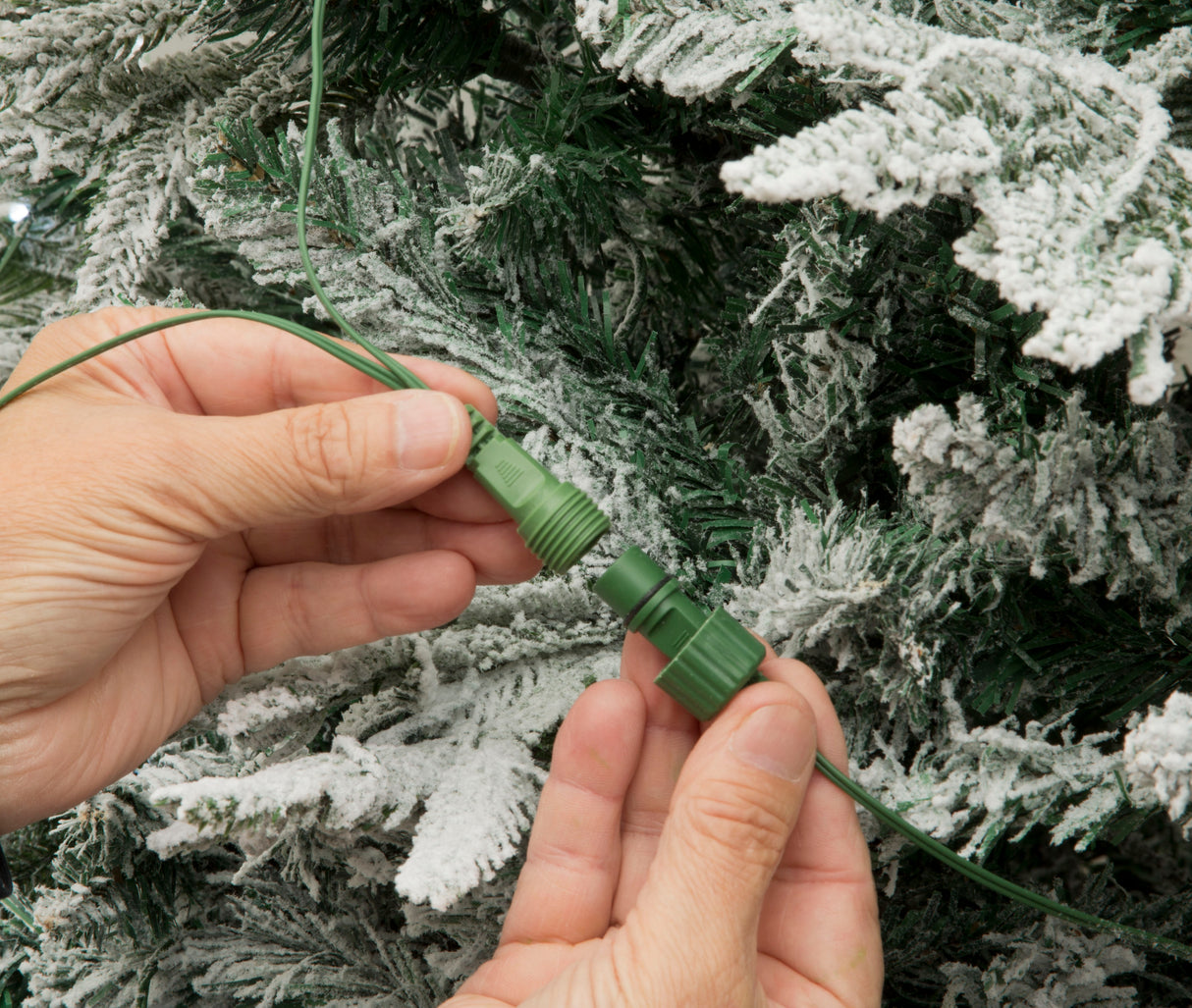 Lapland Fir Pre- Lit Christmas Tree 8ft/240cm - Ice White LEDs