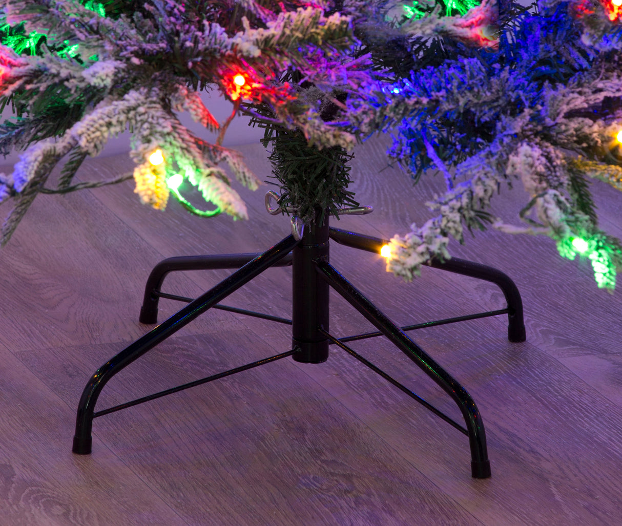 Lapland Fir Pre- Lit Christmas Tree 4ft/120cm - Multicoloured LEDs