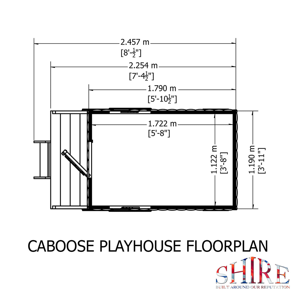 Shire Caboose 4x8 Playhouse