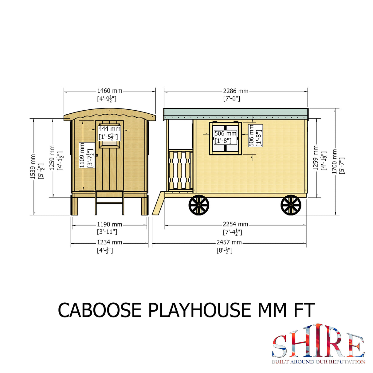 Shire Caboose 4x8 Playhouse